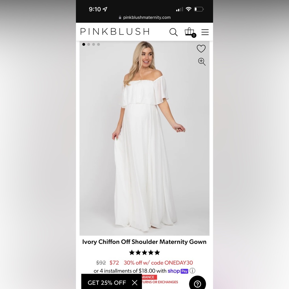 New never worn white maternity dress